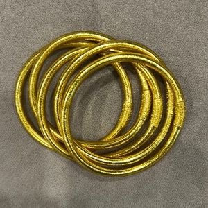 Gold all weather bangles serenity prayer. Budhagirl bangles